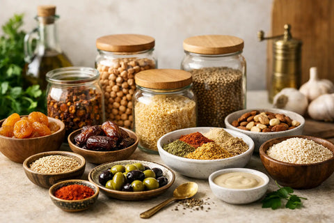 Guide épicerie sèche pour cuisine levantine