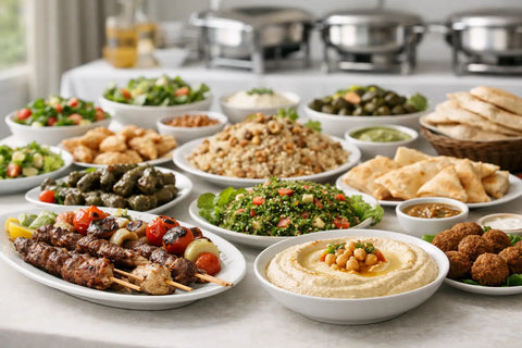 Exemple buffet libanais pour réception réussie